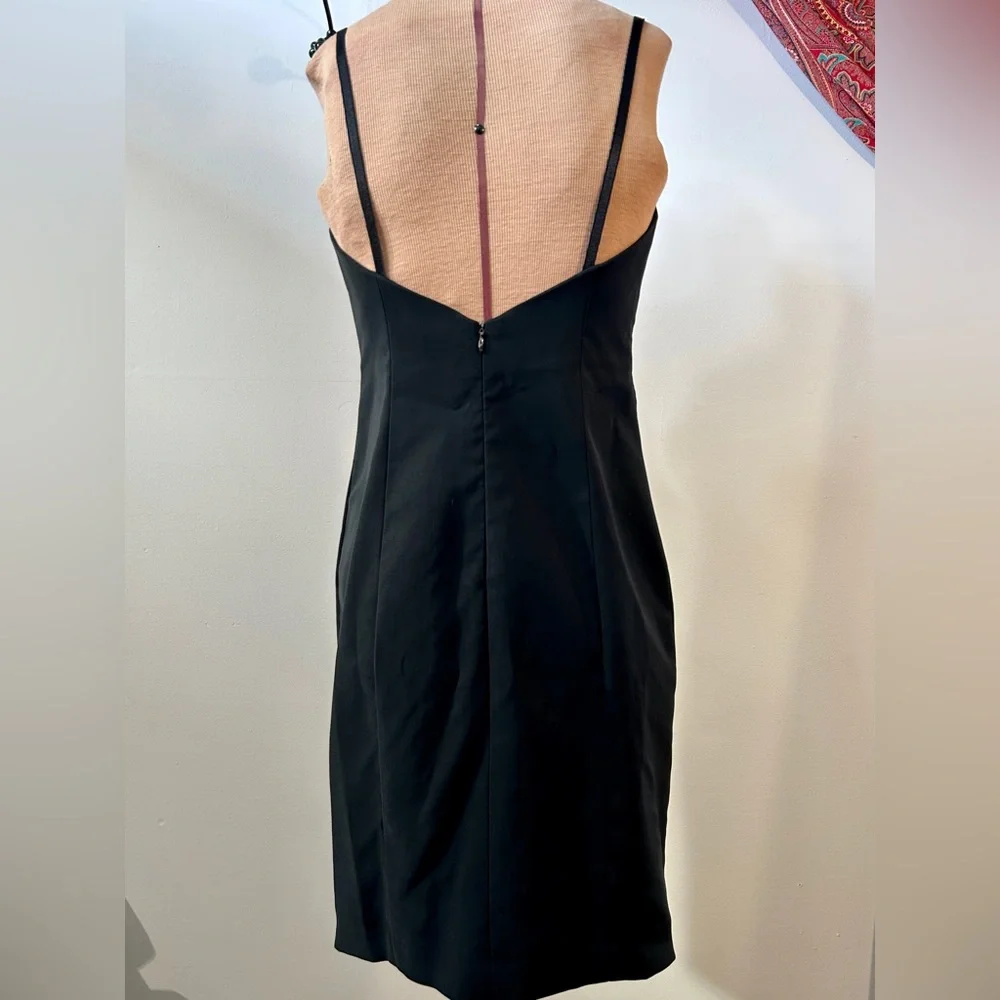 Laundry by Shelli Segal Vintage black sweetheart spaghetti strap dress size 4 - Picture 7 of 15